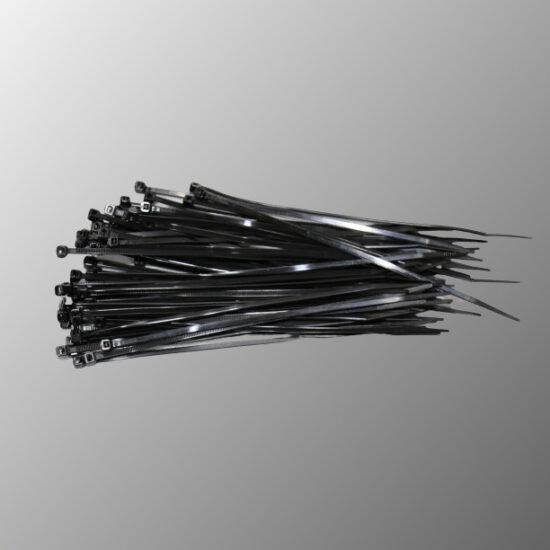 Stack of black nylon cable ties